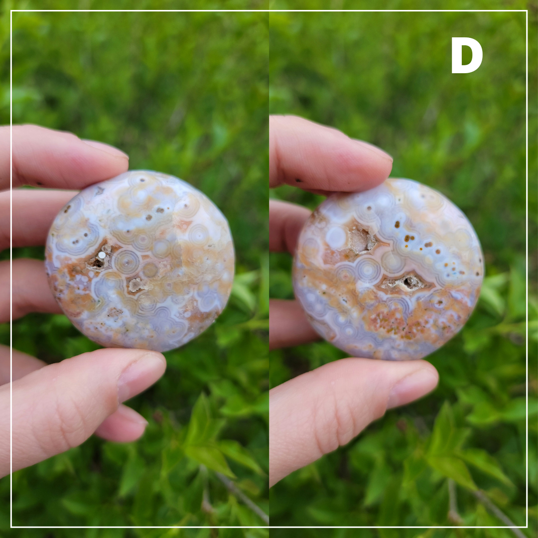 8th Vein Ocean Jasper Palm Stones