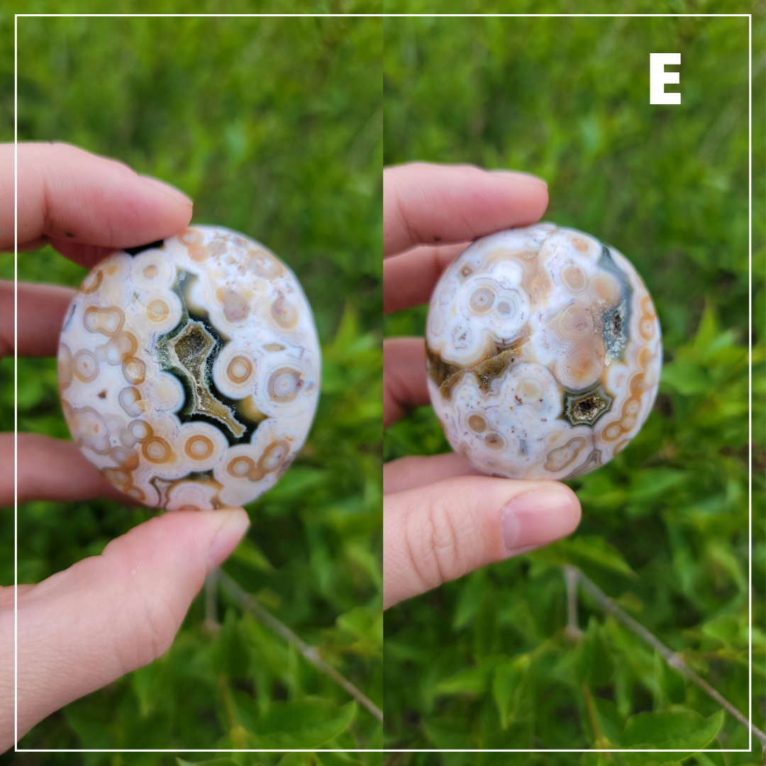 8th Vein Ocean Jasper Palm Stones