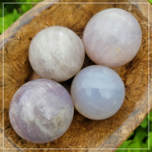 Blue Rose Quartz Spheres