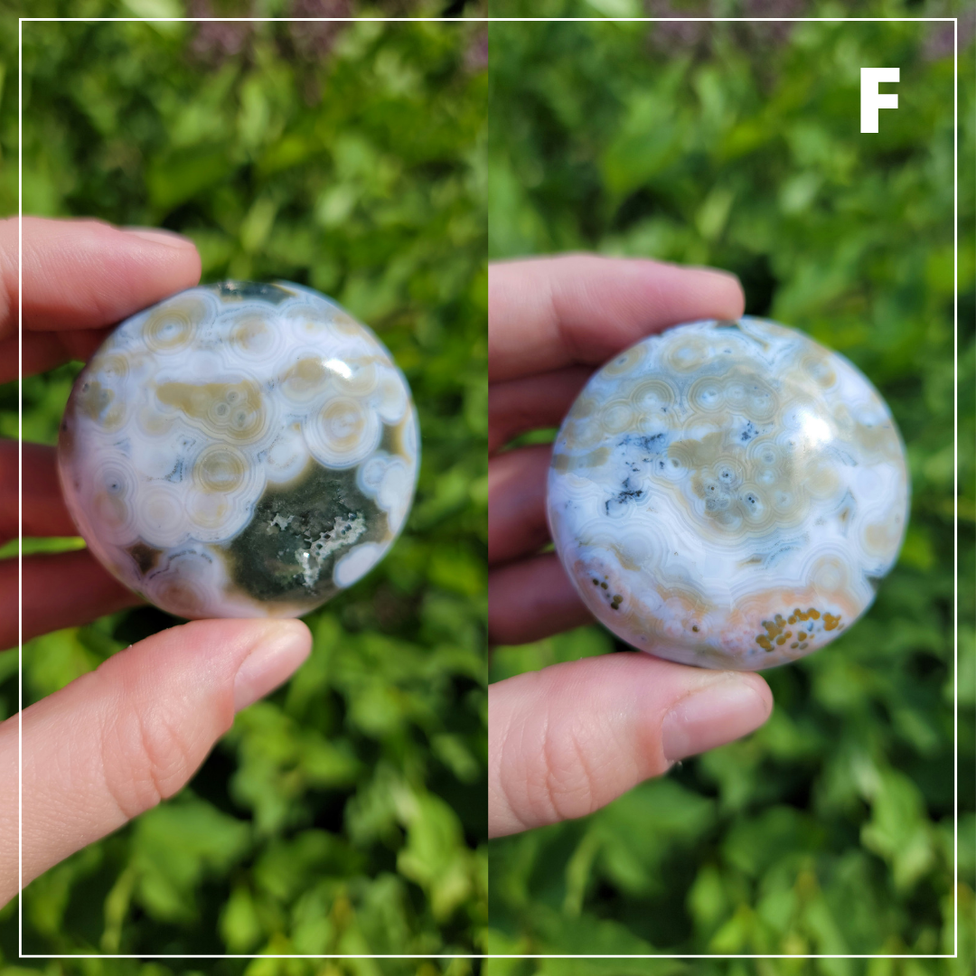 8th Vein Ocean Jasper Palm Stones