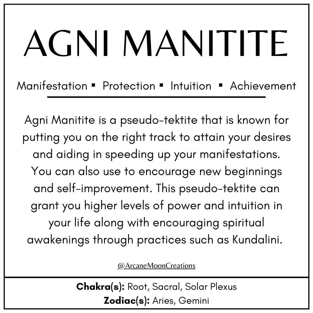 Agni Manitite - "Pearl of Fire" (Pseudo Tektite)