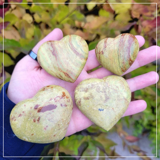 Green Opal Hearts